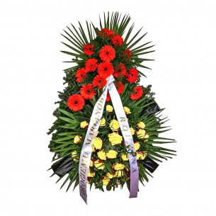 Wieniec z róż i gerberów Nr 11