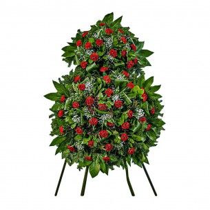 Wieniec z czerwonych goździków Nr 28