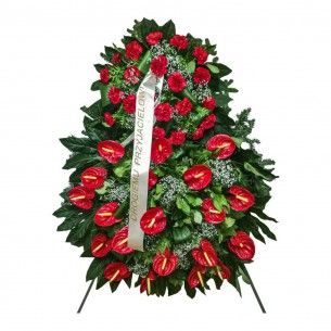 Wieniec z czerwonym anturium Nr 38