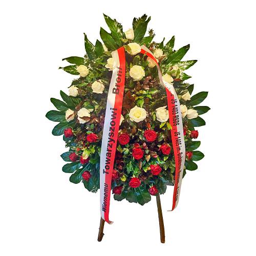 Wieniec róże białe i czerwone W213